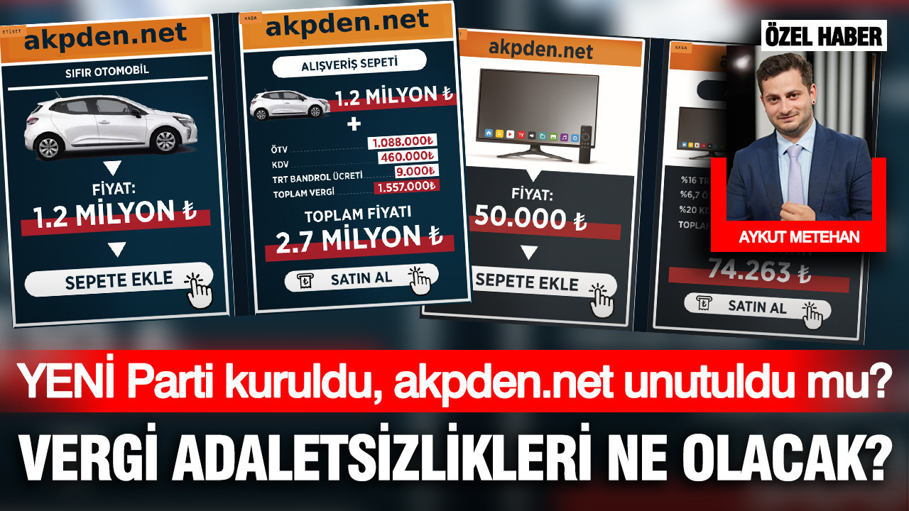Yeni Parti kuruldu, akpden.net unutuldu mu? Vergi adaletsizlikleri duyurulmaya devam edecek mi?