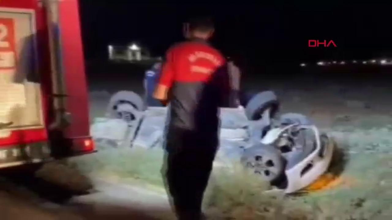Sulama kanalına devrildiler: 3 kişi yaralandı